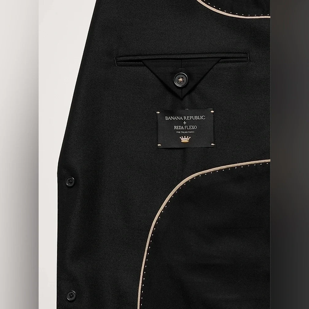 NWT! Banana Republic Black Signature Italian Hopsack Suit Jacket- Size 34 Short💖